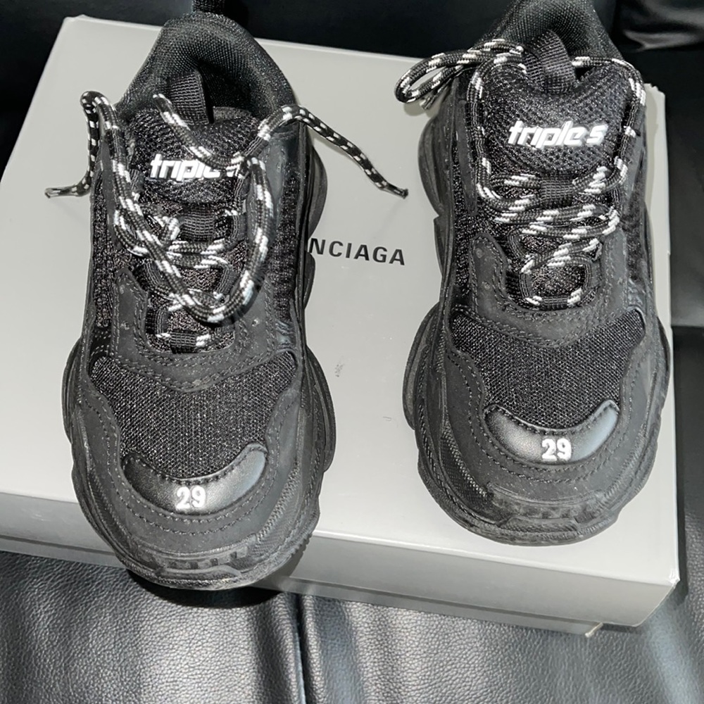 Kids size 12 US Triple S Balenciagas